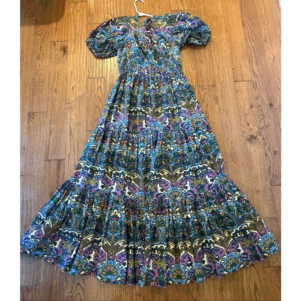 Cleobella NWT evita mosaic ikat maxi dress medium - Picture 9 of 13